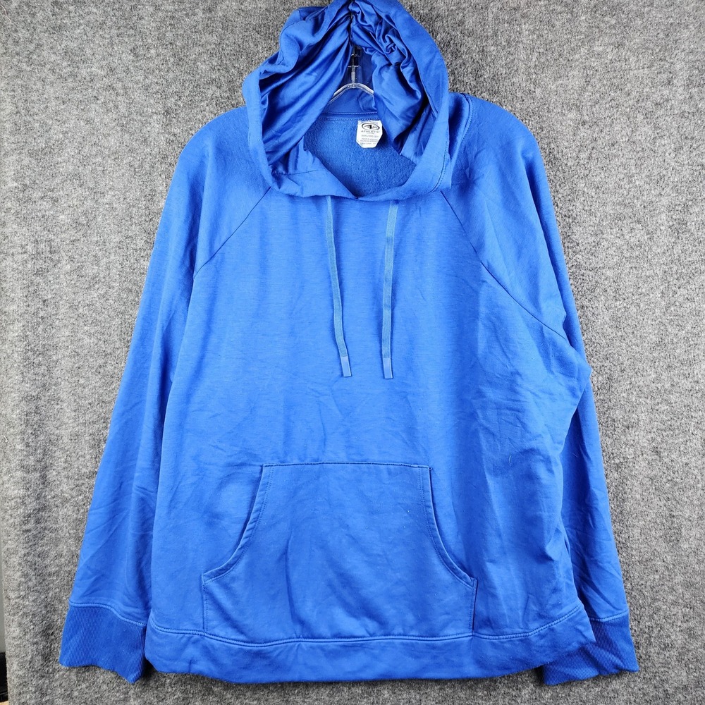 Athletic‎ Works Hoodie Men 3XL Blue Pullover Raglan Sleeve AW41100017076